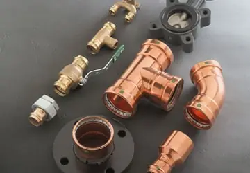 Brass anc copper water pipe fittings
